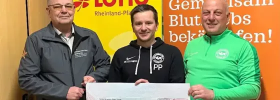 Lotto Rheinland-Pfalz und VfR Baumholder spenden 250 Euro der Leukämiehilfe
